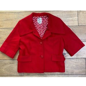 Anthropologie TULLE Wool Cropped Pea Coat Large